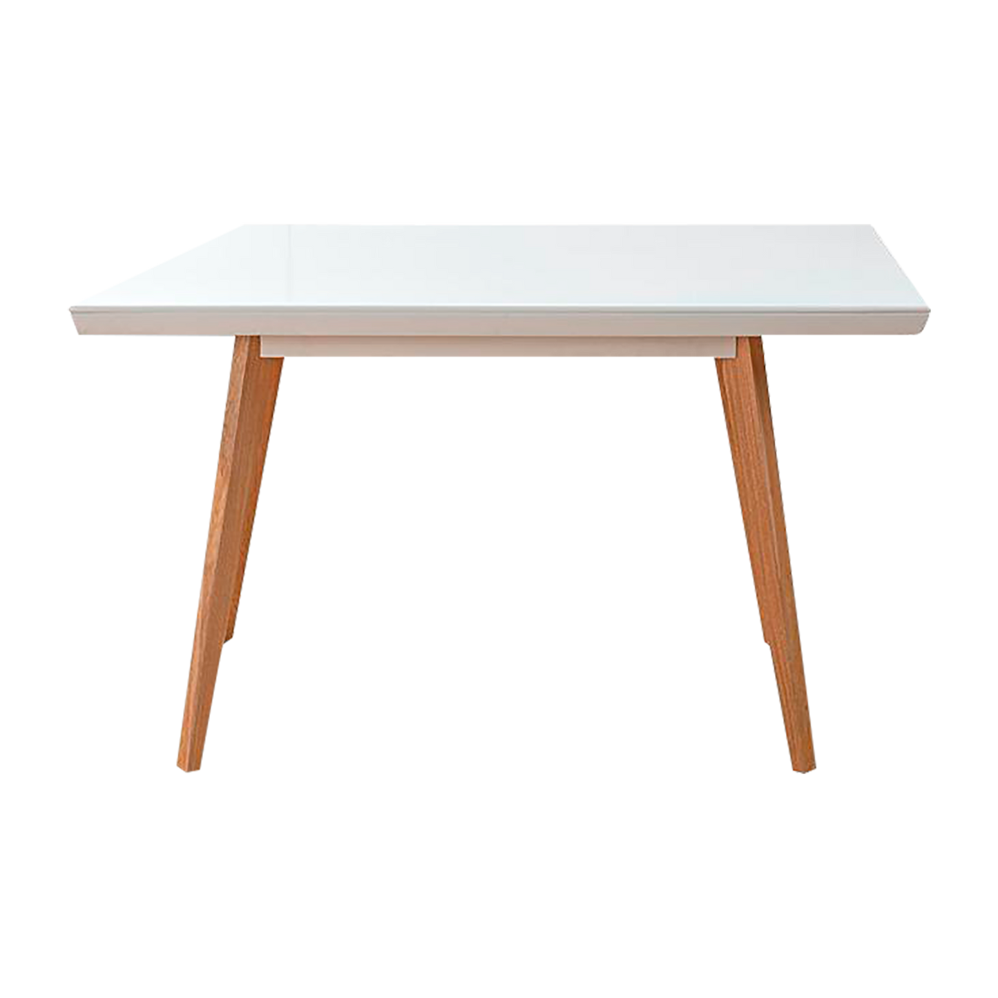 Imagen comedor madera flor morado natural seis puestos tapa color blanco vista frontal