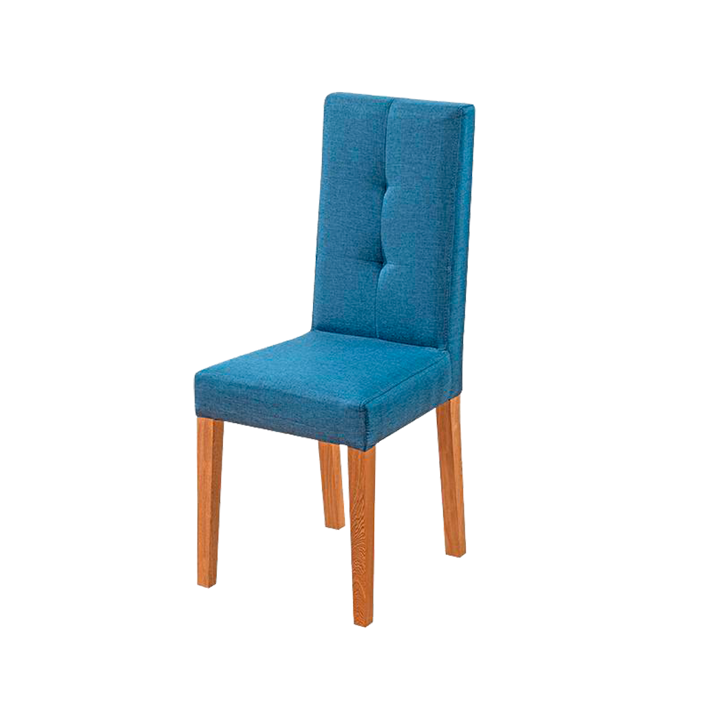 Imagen silla Van Gogh madera flor morado natural tapizada color azul