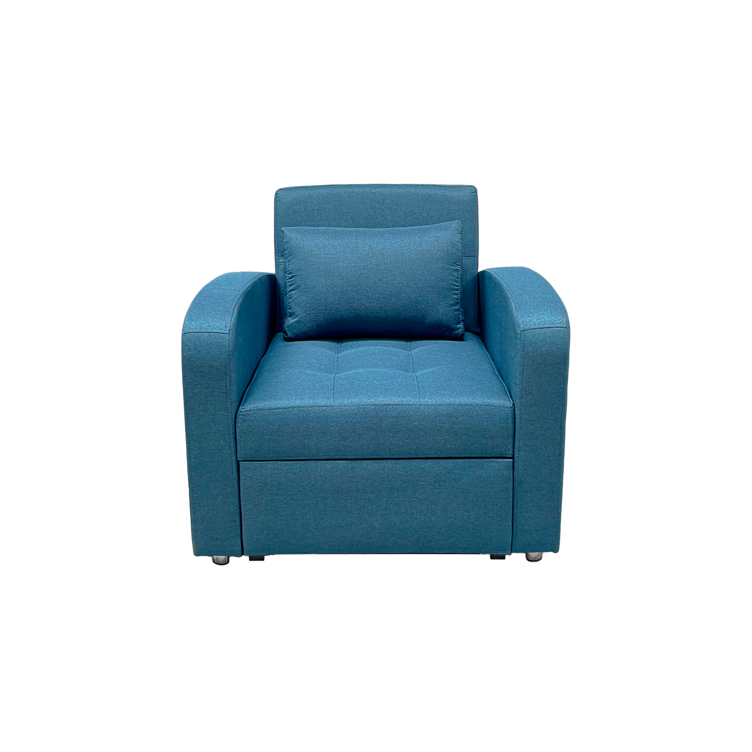 Imagen poltrona cama California un puesto color azul índigo vista frontal