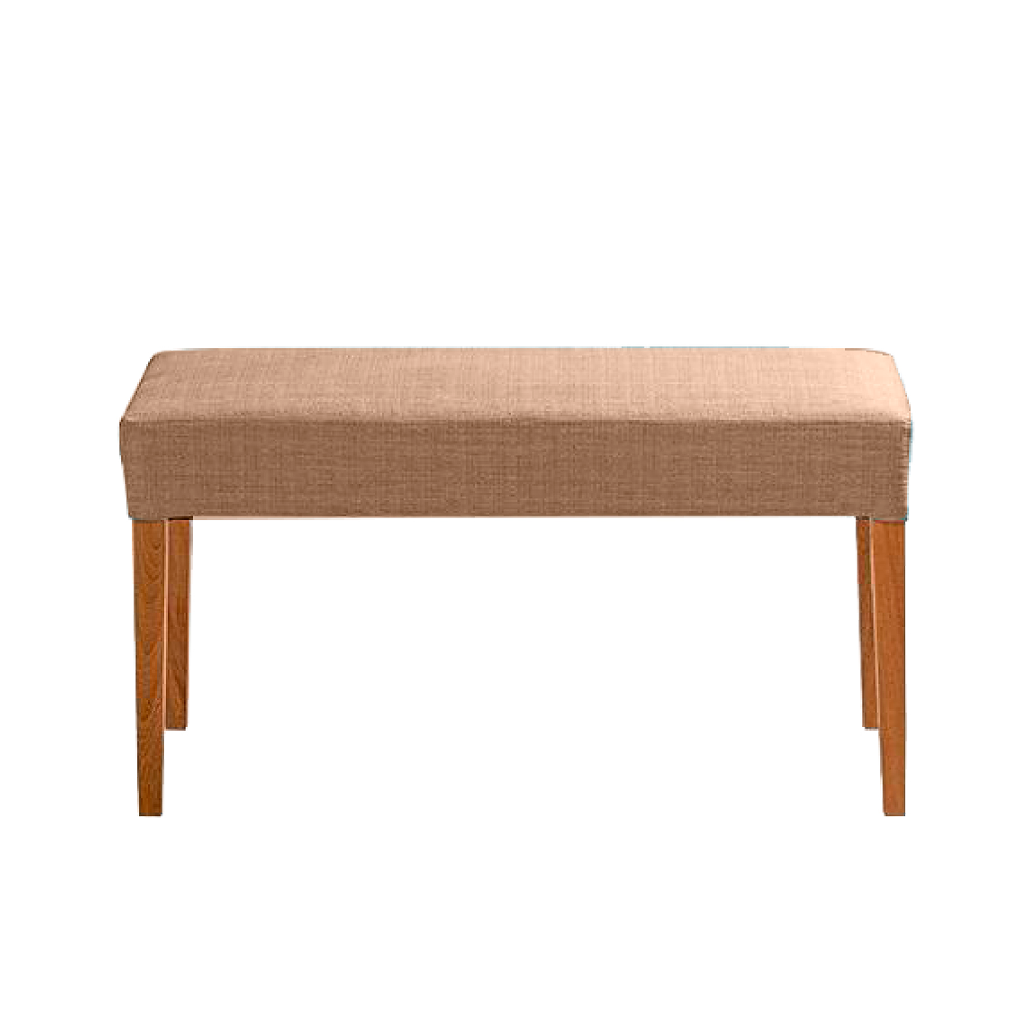 Imagen butaco madera flor morado dos puestos tapizado color beige vista frontal