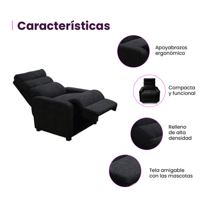 Infografía mueble sofá reclinable Odín características producto