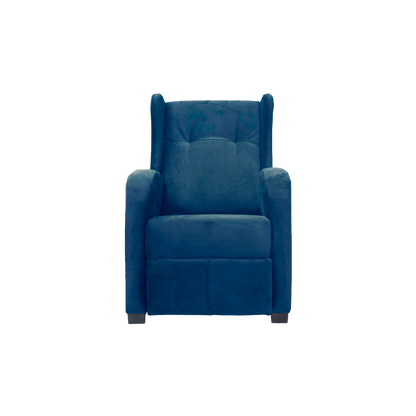Imagen mueble sillón reclinable apolo color azul vista frontal 