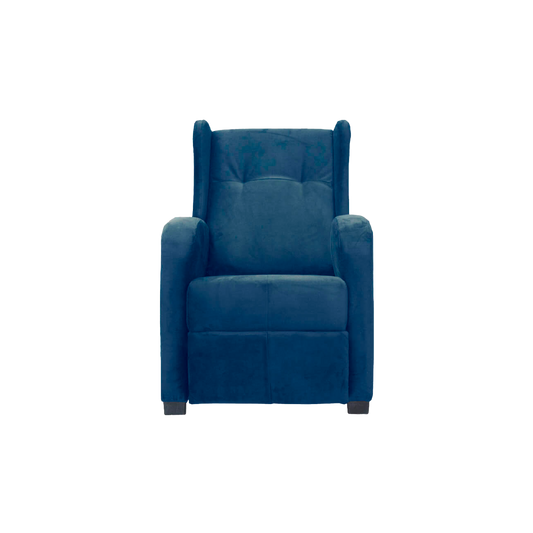 Imagen mueble sillón reclinable apolo color azul vista frontal 