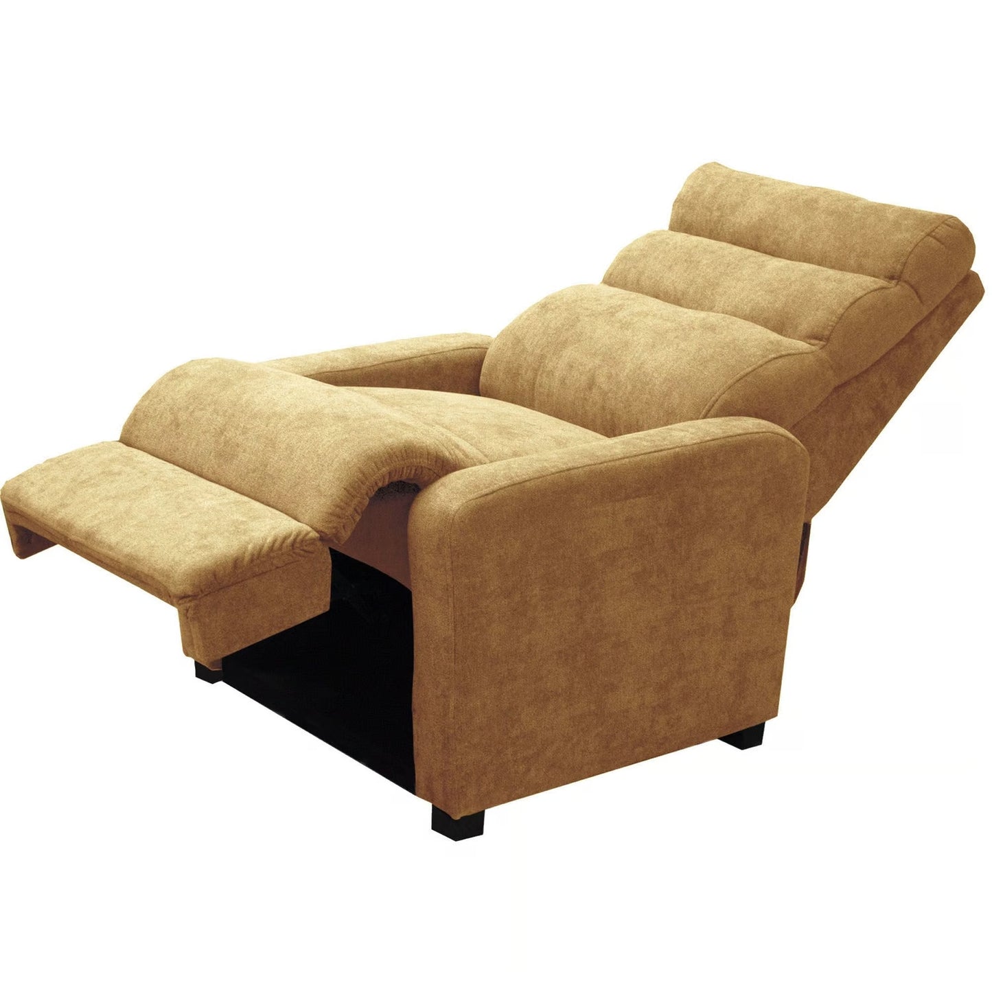 Imagen mueble sillón reclinable Odín vista isométrica abierto color beige