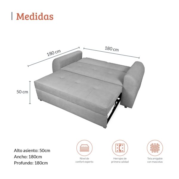 SOFÁ CAMA MAR GRIS - Image 6
