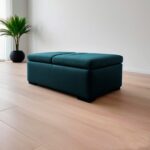 Baúl tapizado turquesa