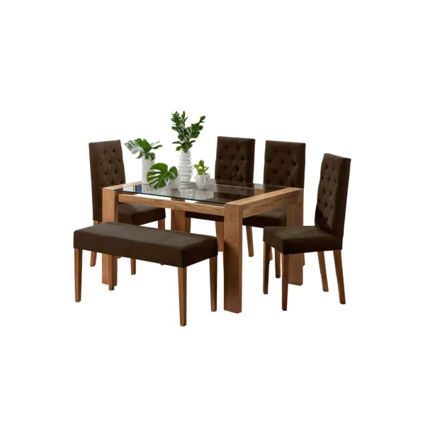 JUEGO COMEDOR 6 PTO MIGUEL ANGEL CHOCOLATE