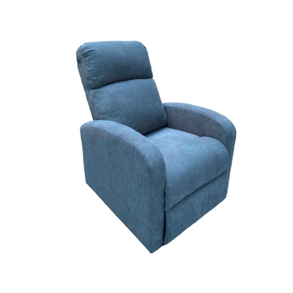 SILLA RECLINABLE LOGAN TELA AZUL INDIGO