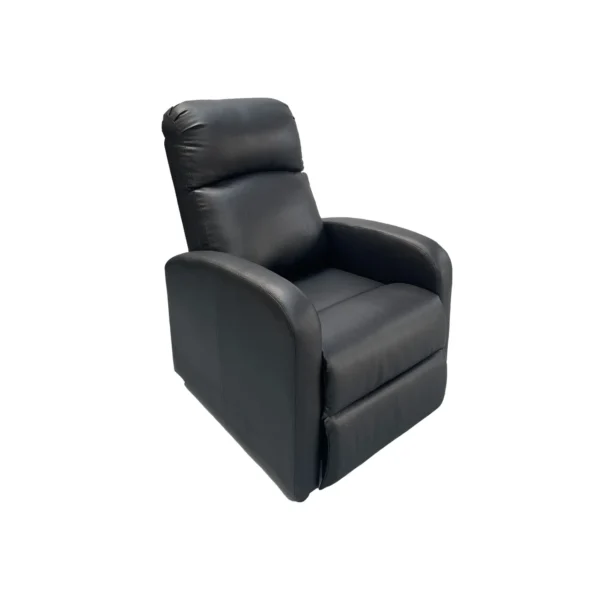 SILLA RECLINABLE LOGAN TELA ECOCUERO NEGRO