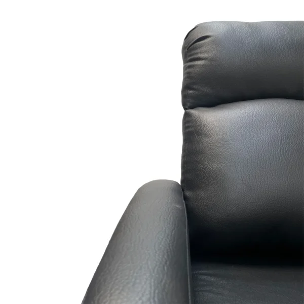 SILLA RECLINABLE LOGAN TELA ECOCUERO NEGRO - Image 5