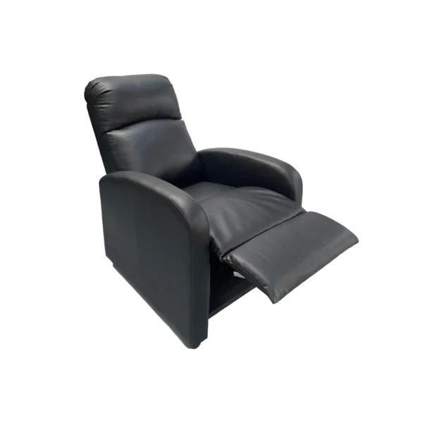 SILLA RECLINABLE LOGAN TELA ECOCUERO NEGRO - Image 2