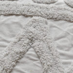 Detalle textura funda con cojín rustic 45 color blanco, textura afelpada y lisa. All Star decoración