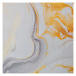 Detalle de tapete en tonos grises y naranjas con textura orgánica de mármol. All Star decoración