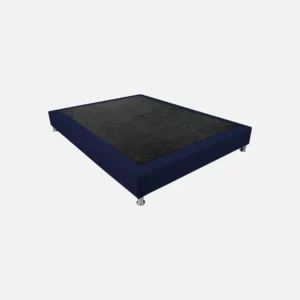 basecama en madera maciza tapizada en microfibra color azul. All Star Colombia muebles