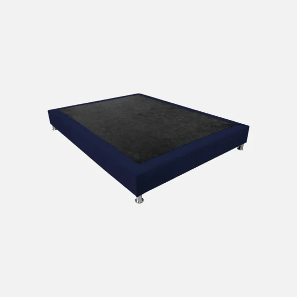 basecama en madera maciza tapizada en microfibra color azul. All Star Colombia muebles