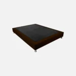 basecama en madera maciza tapizada en microfibra color café. All Star Colombia muebles