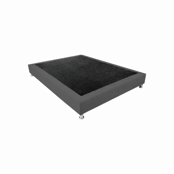 basecama en madera maciza tapizada en microfibra color gris. All Star Colombia muebles