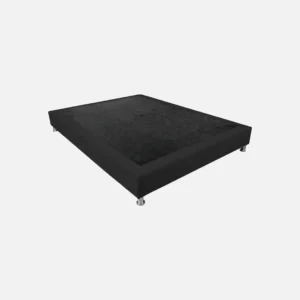 basecama en madera maciza tapizada en microfibra color negro. All Star Colombia muebles