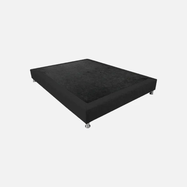 basecama en madera maciza tapizada en microfibra color negro. All Star Colombia muebles