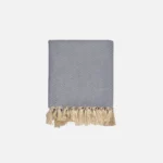 cobija tipo frazada cavalari 125x150cm color gris vista de frente