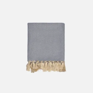 cobija tipo frazada cavalari 125x150cm color gris vista de frente
