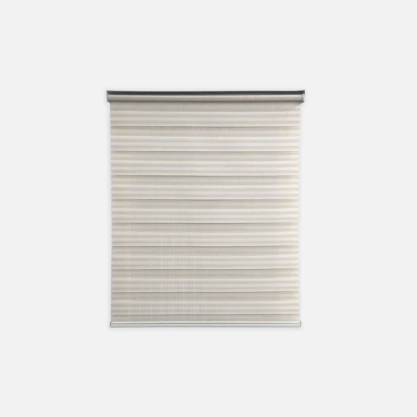 cortina tipo persiana enrollable kerela color ivory marfil vista desde frente. All Star decoración