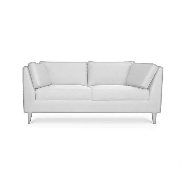 Sofá Gales personalizable en escala de grises visto de frente. Muebles All Star