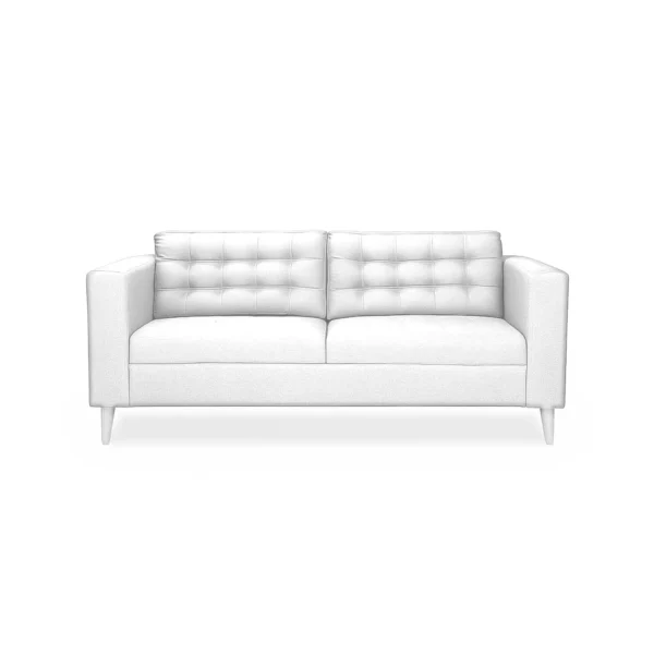 sofá honey personalizable en escala de grises visto desde frente. Muebles All Star